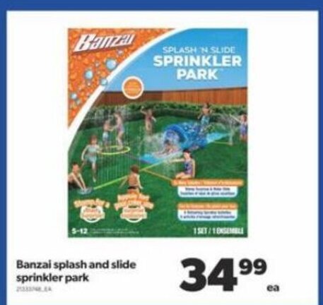 Real Canadian Superstore Banzai splash and slide sprinkler park offer