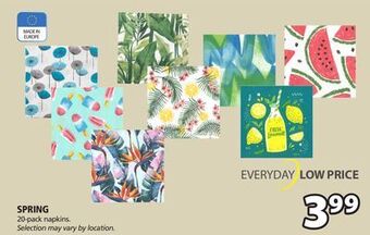 JYSK Spring 20-pack napkins offer