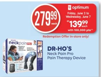 Wellwise by Shoppers Dr-ho's neck pain pro pain therapy device offer