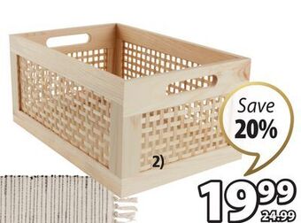 JYSK Gerland wood frame storage box offer