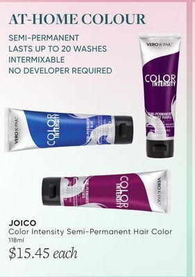 Chatters Salon Joico color intensity semi-permanent hair color offer