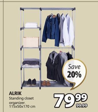 JYSK Alrik standing closet organizer offer