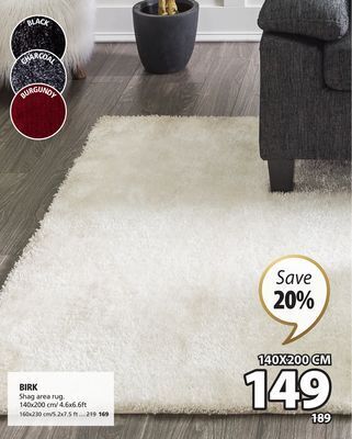 JYSK Birk shag area rug offer