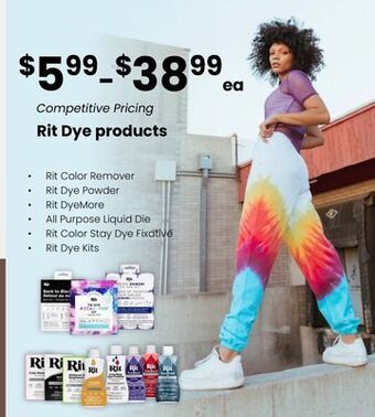 Fabricland Rit dye products offer