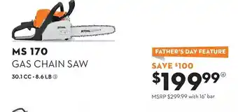 STIHL Stihl ms 170 gas chainsaw offer