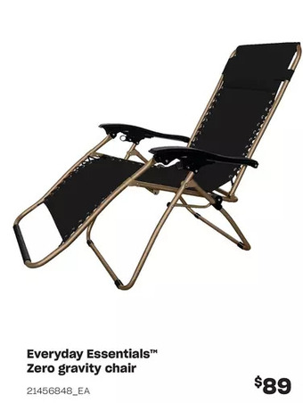 Loblaws Everyday essentials zero gravity chair offer