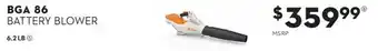 STIHL Stihl bga 86 battery blower offer