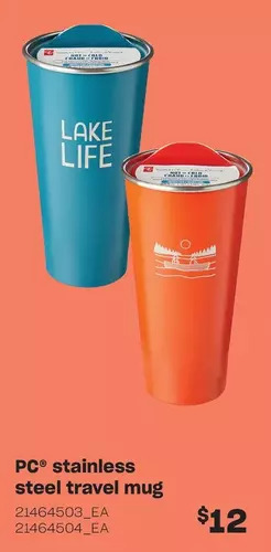 Independent Grocer Pc stainless steel travel mug offer