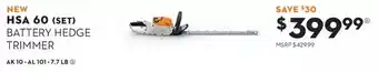 Sthil hsa 60 (set) battery hedge trimmer