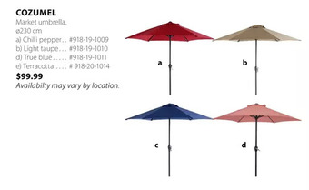 JYSK COZUMEL Market umbrella. Ø230 cm offer