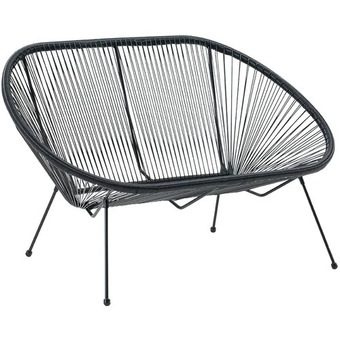 JYSK UBBERUP SOFA Steel frame. Black polyethylene. 136x85x77 cm offer