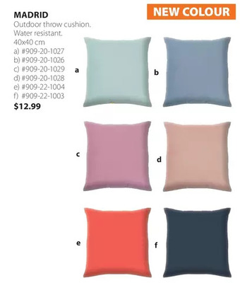JYSK MADRID Outdoor throw cushion. Water resistant. 40x40 cm offer