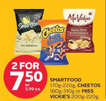 Rexall Smartfood, cheetos or miss vickie's offer