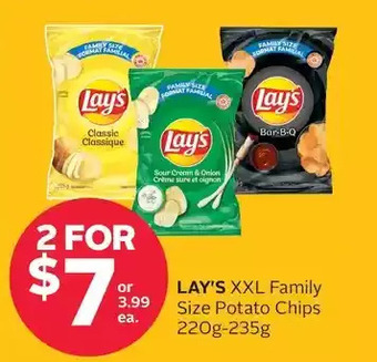 Rexall Lay's xxl family size potato chips offer