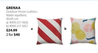 JYSK GRENAA Outdoor throw cushion. Water repellent. 45x45 cm offer