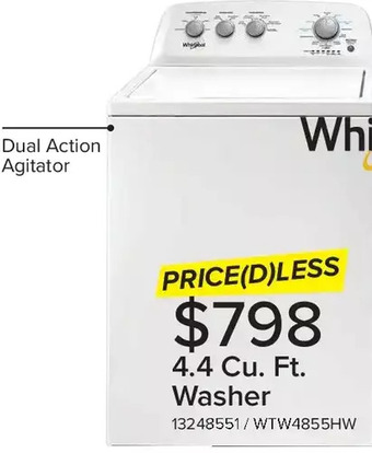 Leon's Whirlpool 4.4 cu. ft. washer offer