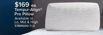Leon's Tempur-align pro pillow offer