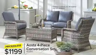 Leon's Aosta 4-piece conversation set offer