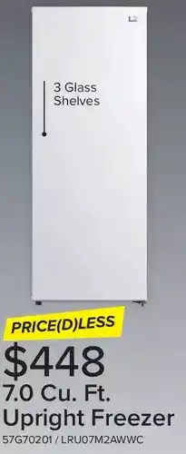 Leon's L2 by leon's 7.0 cu. ft. upright freezer offer