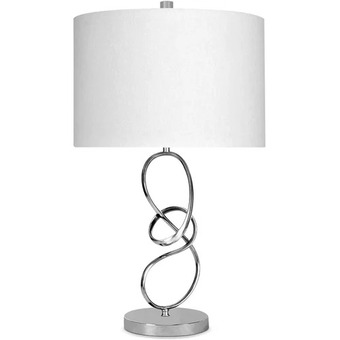 The Brick Chrome swirl table lamp offer