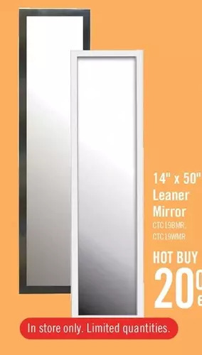 The Brick 14 x 50 leaner mirror offer