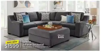 Leon's Selene 2-piece sectional | ottoman offer