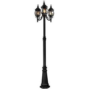 The Brick Classico 3-light outdoor black lantern and post offer