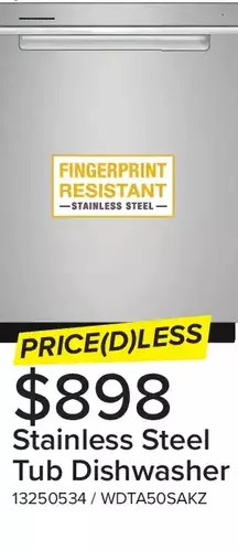 Leon's Whirlpool stainless steel tub dishwasher offer