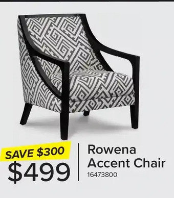 Leon's Rowena accent chair offer
