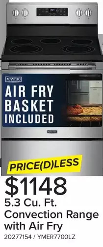 Leon's Maytag 5.3 cu. ft. convection range with air fry offer