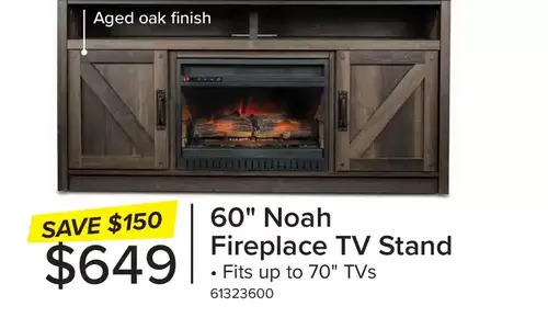 Leon's 60 noah fireplace tv stand offer