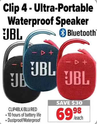 2001 Audio Video Jbl clip 4 - ultra-portable waterproof speaker offer