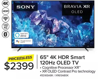 Leon's Sony 65 4k hdr smart 120hz oled tv offer