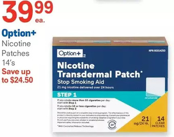 Guardian Pharmacy Option+ nicotine patches offer