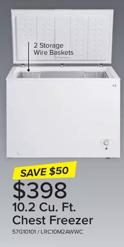 Leon's L2 by leon's 10.2 cu. ft. chest freezer offer