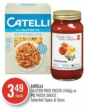 Shoppers Drug Mart Catelli gluten free pasta or pc pasta sauce offer