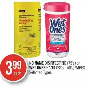 Shoppers Drug Mart No name disinfecting or wet ones hand wipes offer