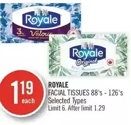 Shoppers Drug Mart Royale facial tissues offer