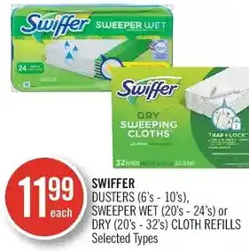 Shoppers Drug Mart Swiffer dusters, sweeper wet or dry cloth refills offer