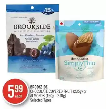 Shoppers Drug Mart Brookside chocolate covered fruit or almonds offer