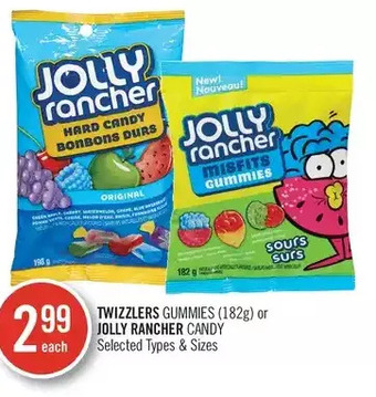 Shoppers Drug Mart Twizzlers gummies or jolly rancher candy offer