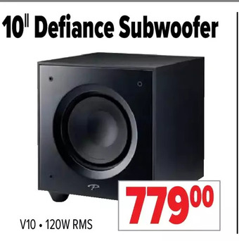 2001 Audio Video 10 defiance subwoofer offer
