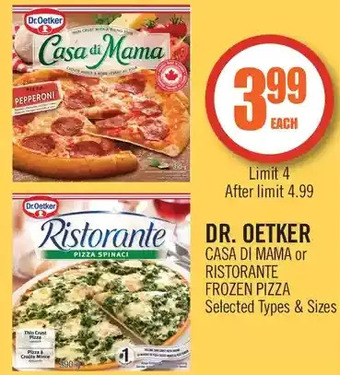 Shoppers Drug Mart Dr. oetker casa di mama or ristorante frozen pizza offer