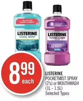 Shoppers Drug Mart Listerine pocketmist spray or mouthwash offer