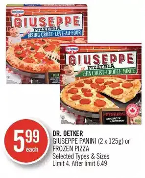 Shoppers Drug Mart Dr. oetker giuseppe panini or frozen pizza offer