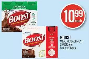 Shoppers Drug Mart Boost meal replacement shakes offer