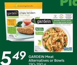 Sobeys GARDEIN Meat Alternatives or Bowls 190-390 g offer