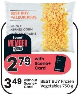 Sobeys BEST BUY Frozen Vegetables 750 g, offer
