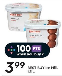 Sobeys BEST BUY Ice Milk 1.5 L offer