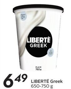 Sobeys LIBERTÉ Greek 650-750 g offer